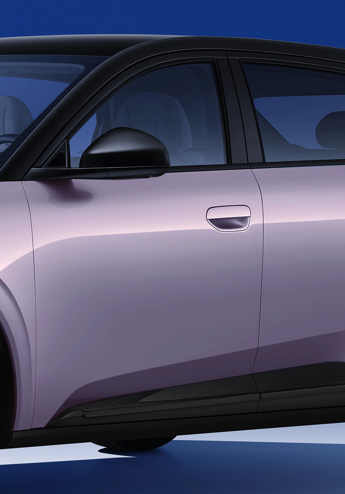Blackened window trim and side-mirrors